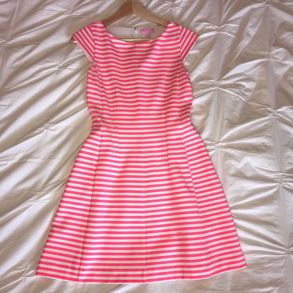 Lilly Pulitzer Brielle Pink & White Striped Dress